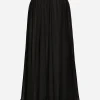 High-waisted chiffon circle skirt