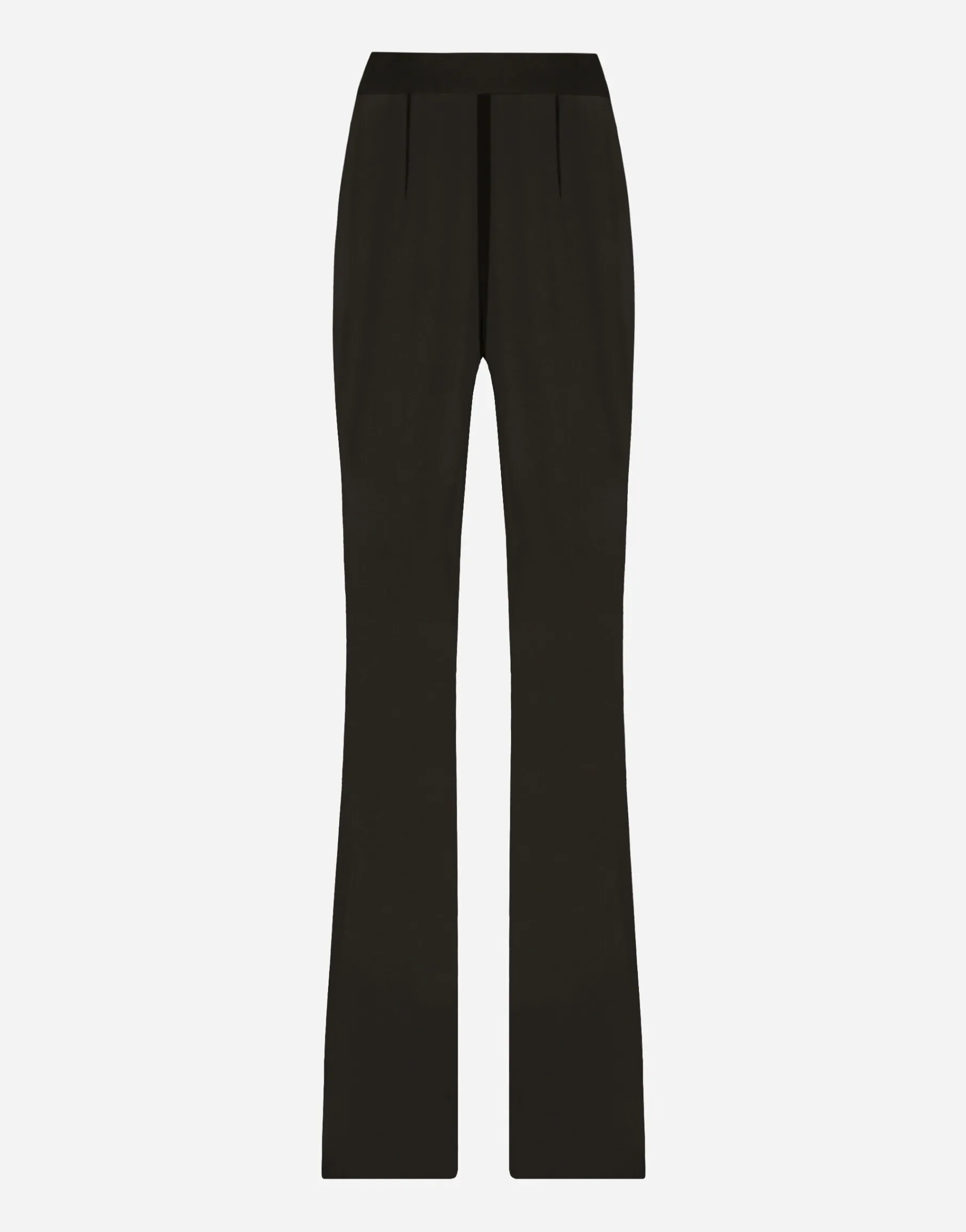 High-waisted flared chiffon pants