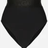 High-waisted jersey briefs with branded elastic