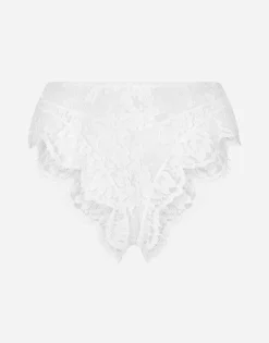 High-waisted lace briefs