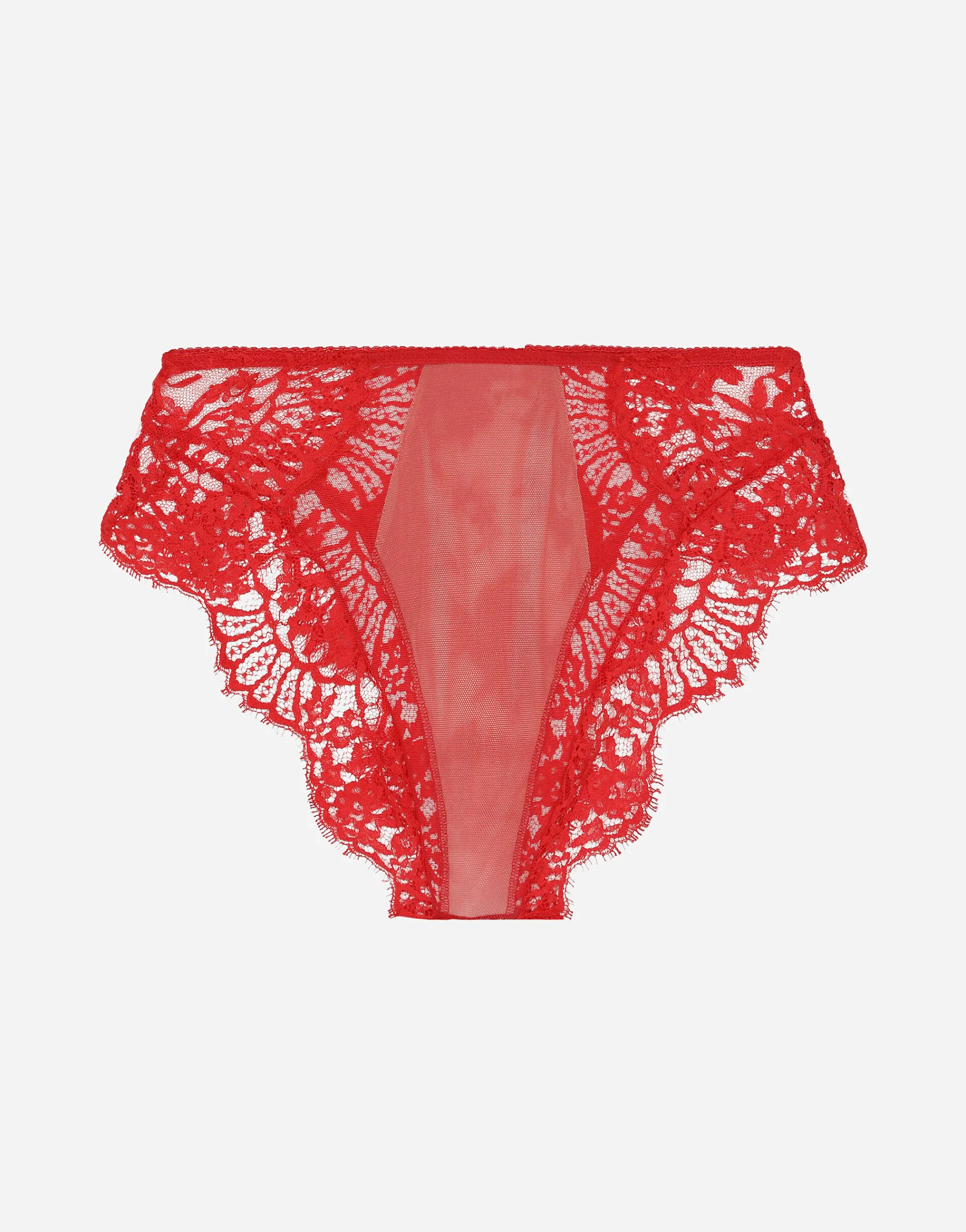 High-waisted lace briefs