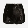 High-waisted sequined briefs