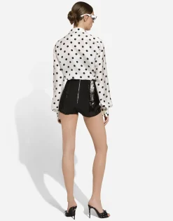 High-waisted sequined briefs