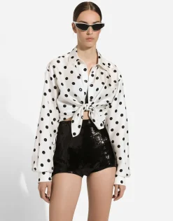 High-waisted sequined briefs
