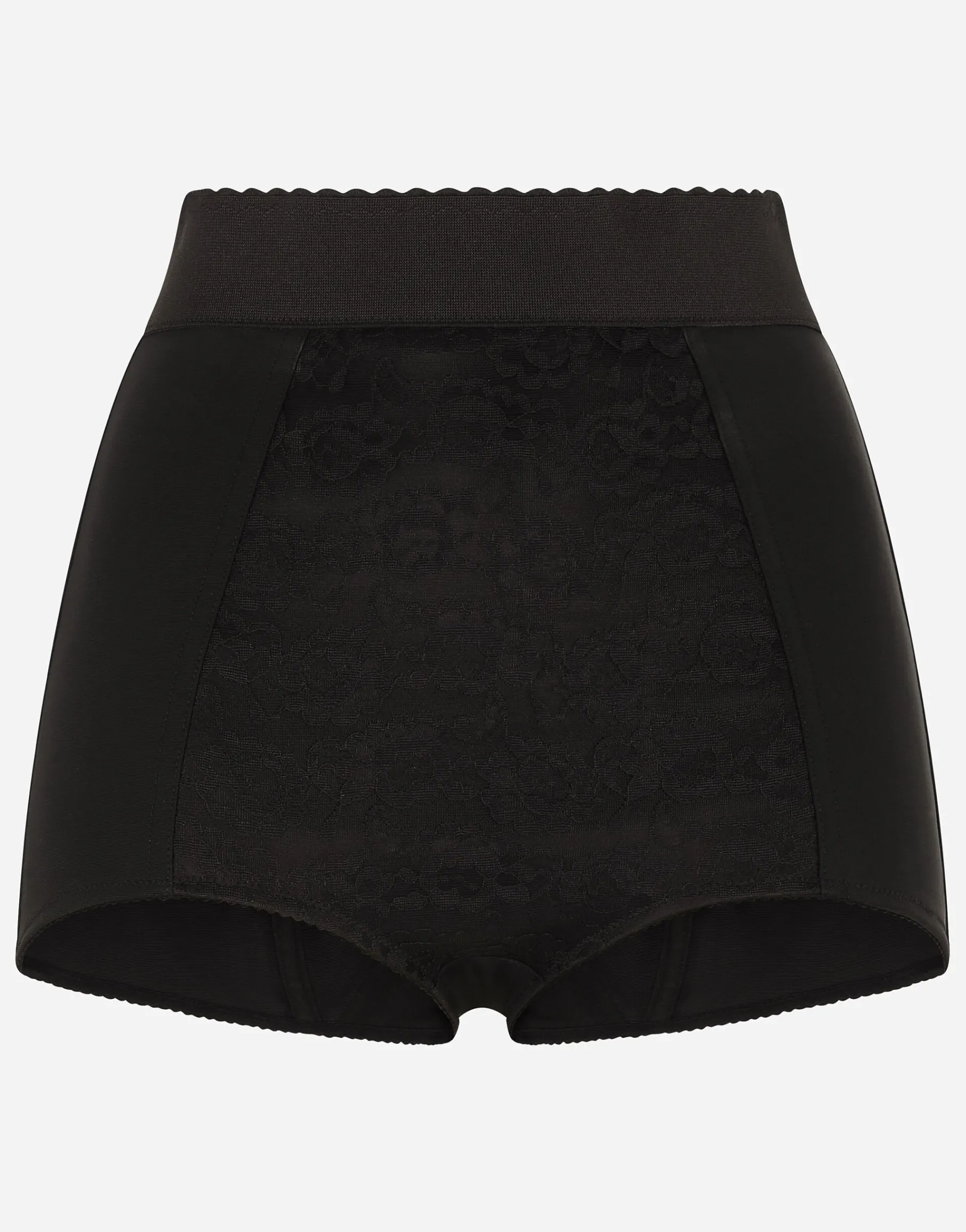 High-waisted shaper panties in jacquard and satin