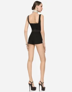 High-waisted shaper panties in jacquard and satin
