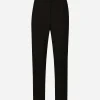 High-waisted wool pants