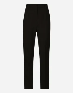 High-waisted wool pants