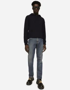 Hooded cashmere pullover