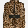 Hooded jacket with leopard-print Crespo