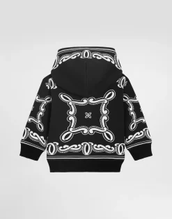 Hoodie with bandanna print