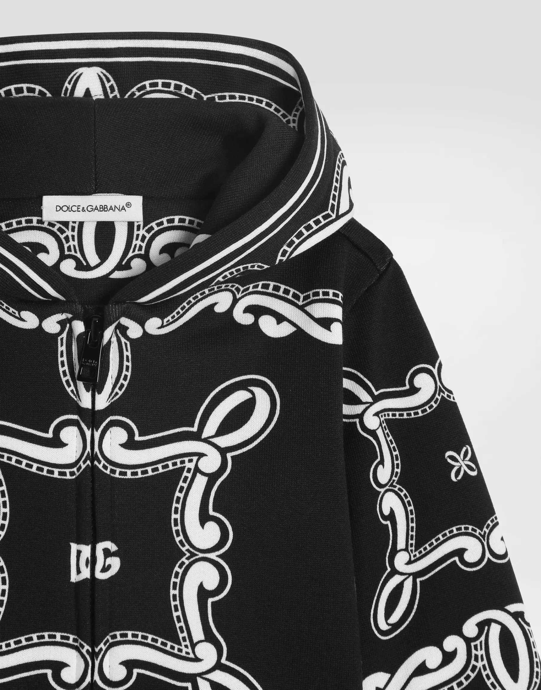 Hoodie with bandanna print