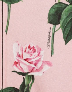 Hoodie with rose print