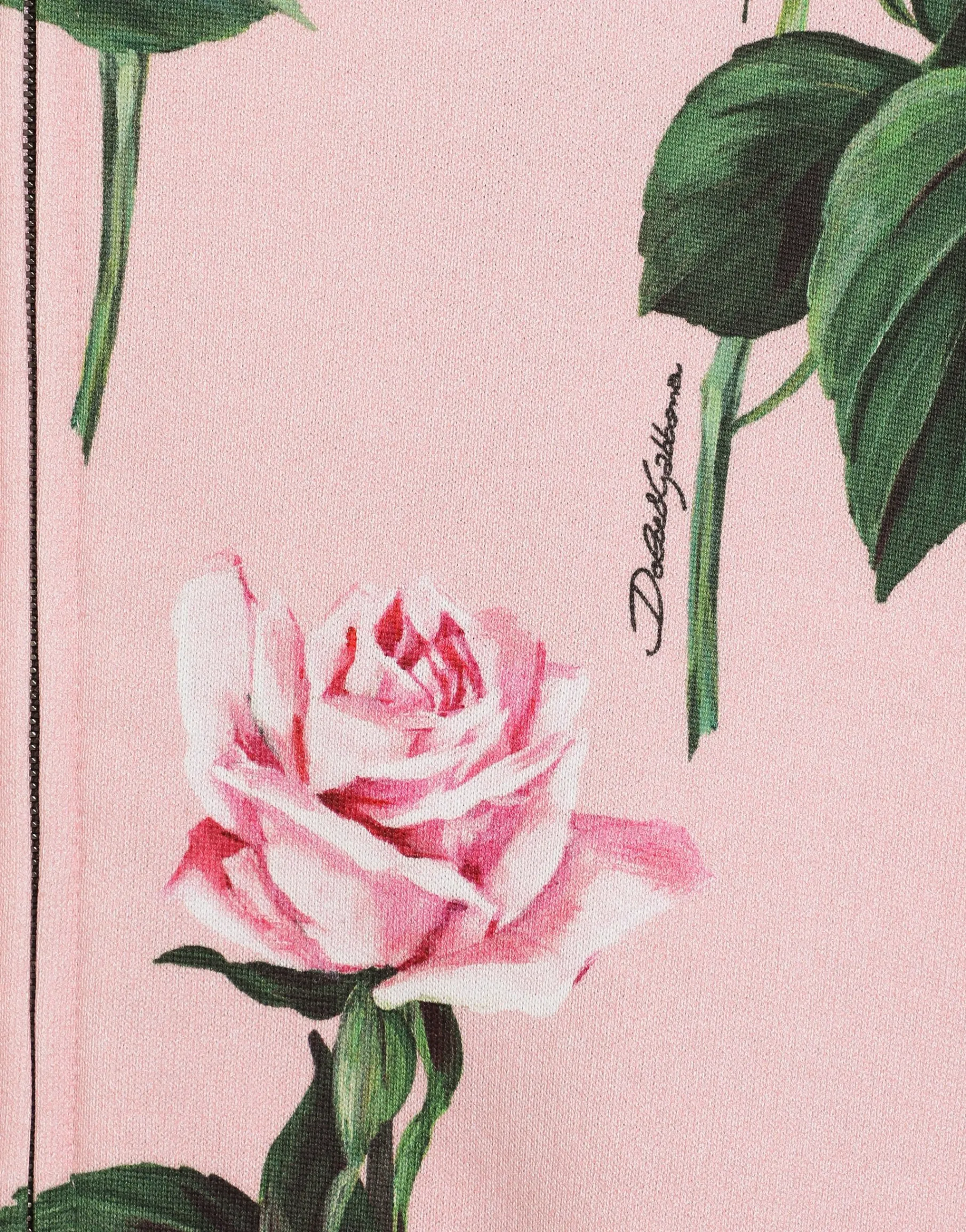 Hoodie with rose print