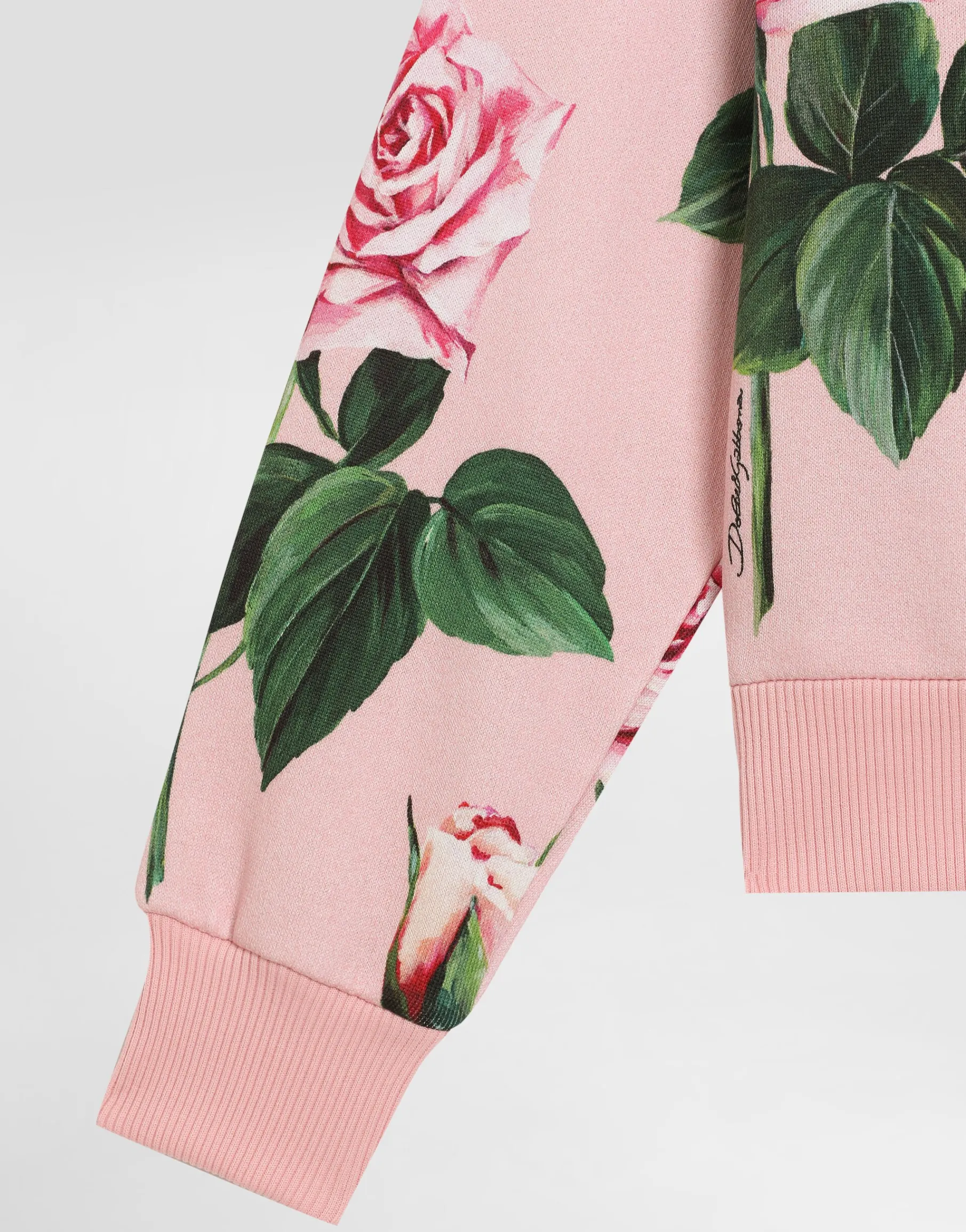 Hoodie with rose print