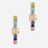 Hoop earrings with DG logo and colorful rhinestones
