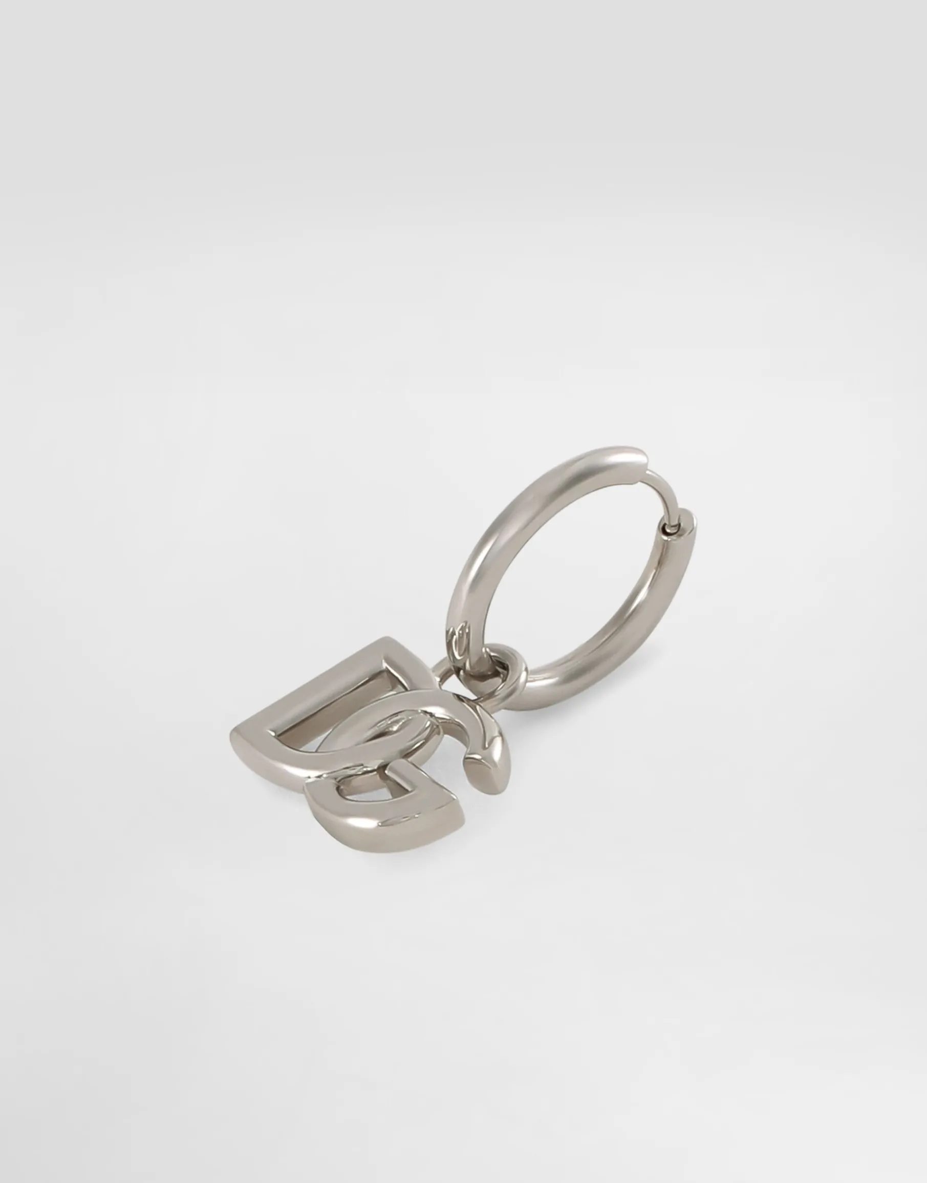 Hoop earrings with DG logo pendants