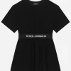 Interlock dress with branded elastic