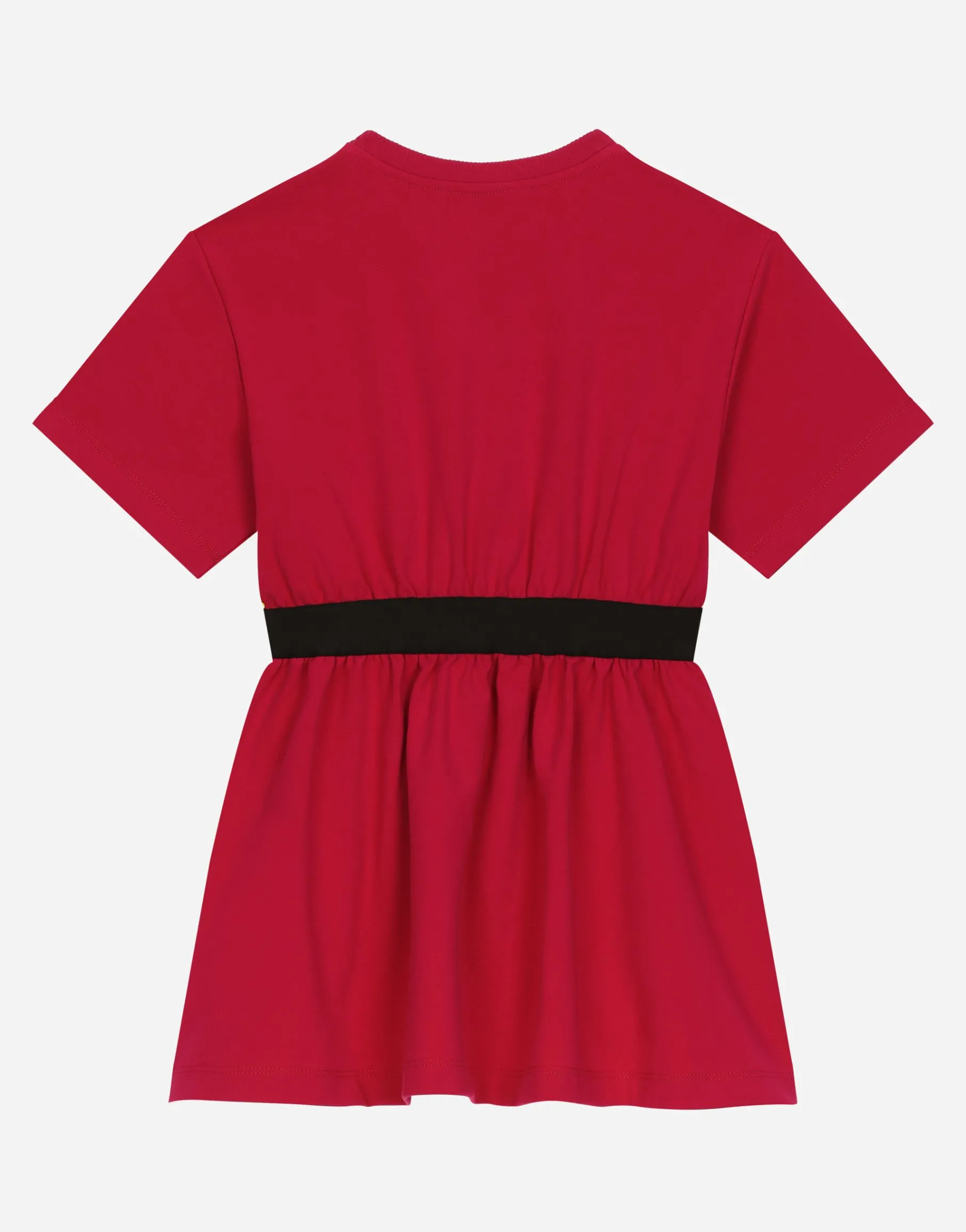 Interlock dress with branded elastic