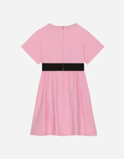 Interlock dress with branded elastic