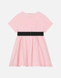 Interlock dress with branded elastic