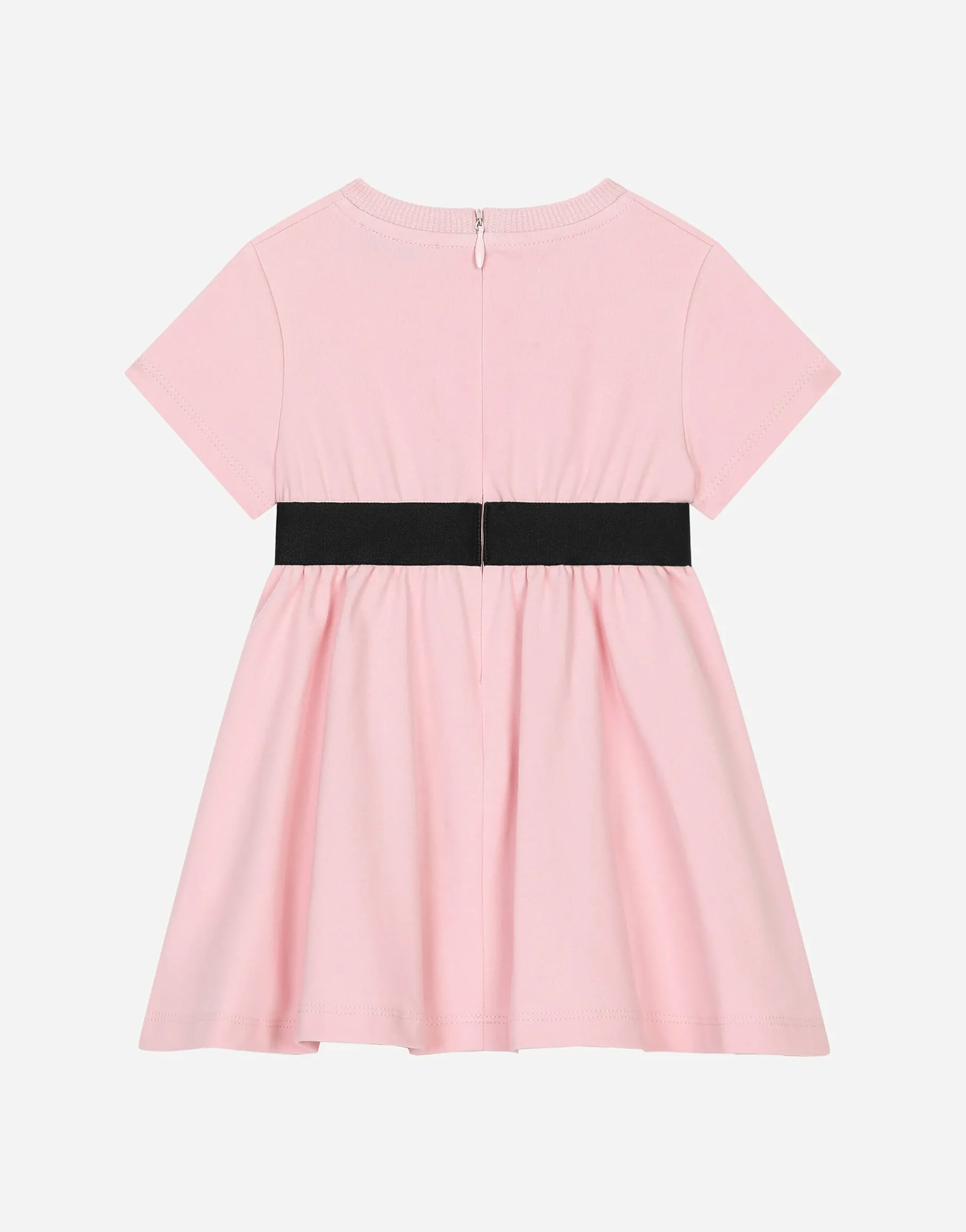 Interlock dress with branded elastic