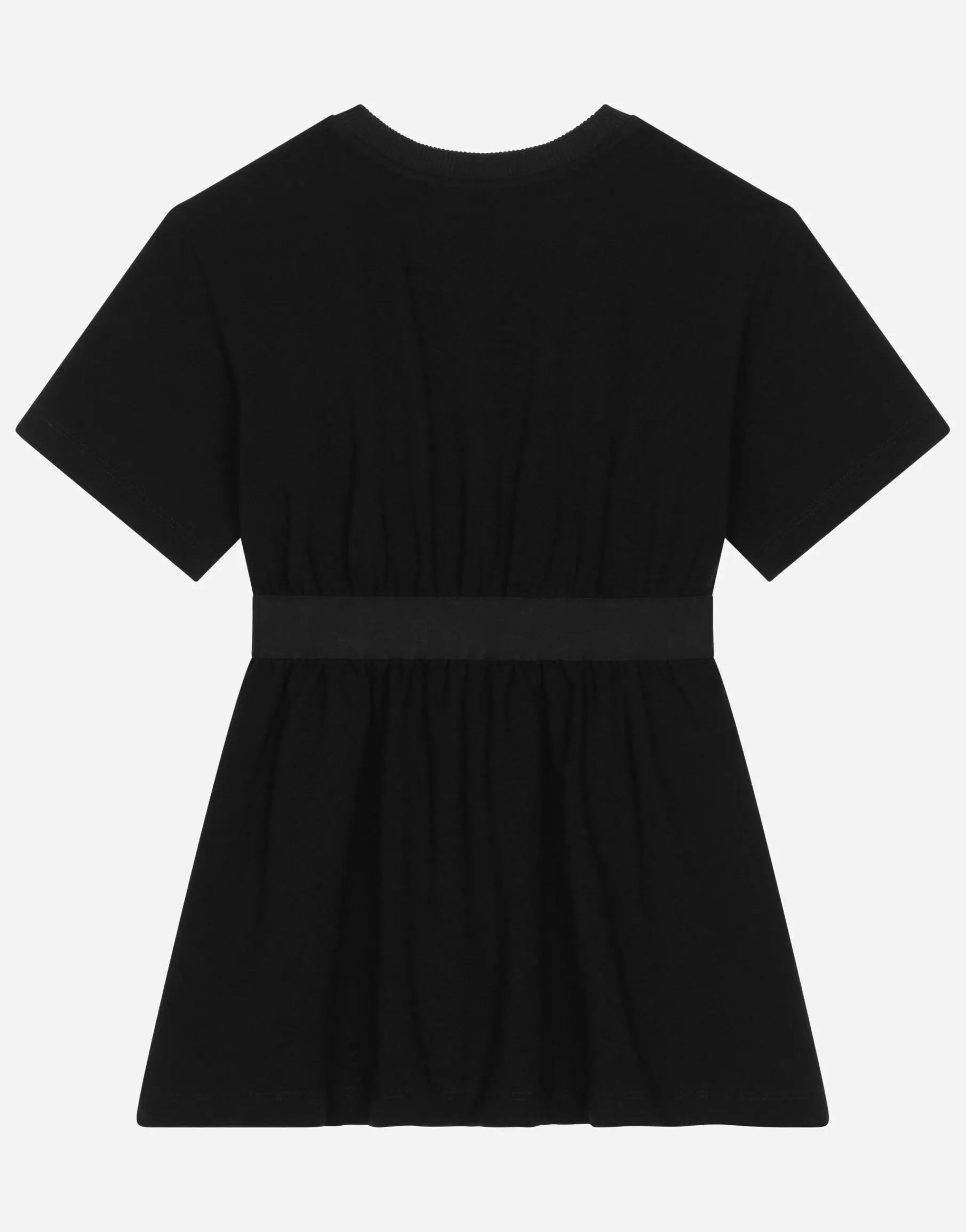Interlock dress with branded elastic