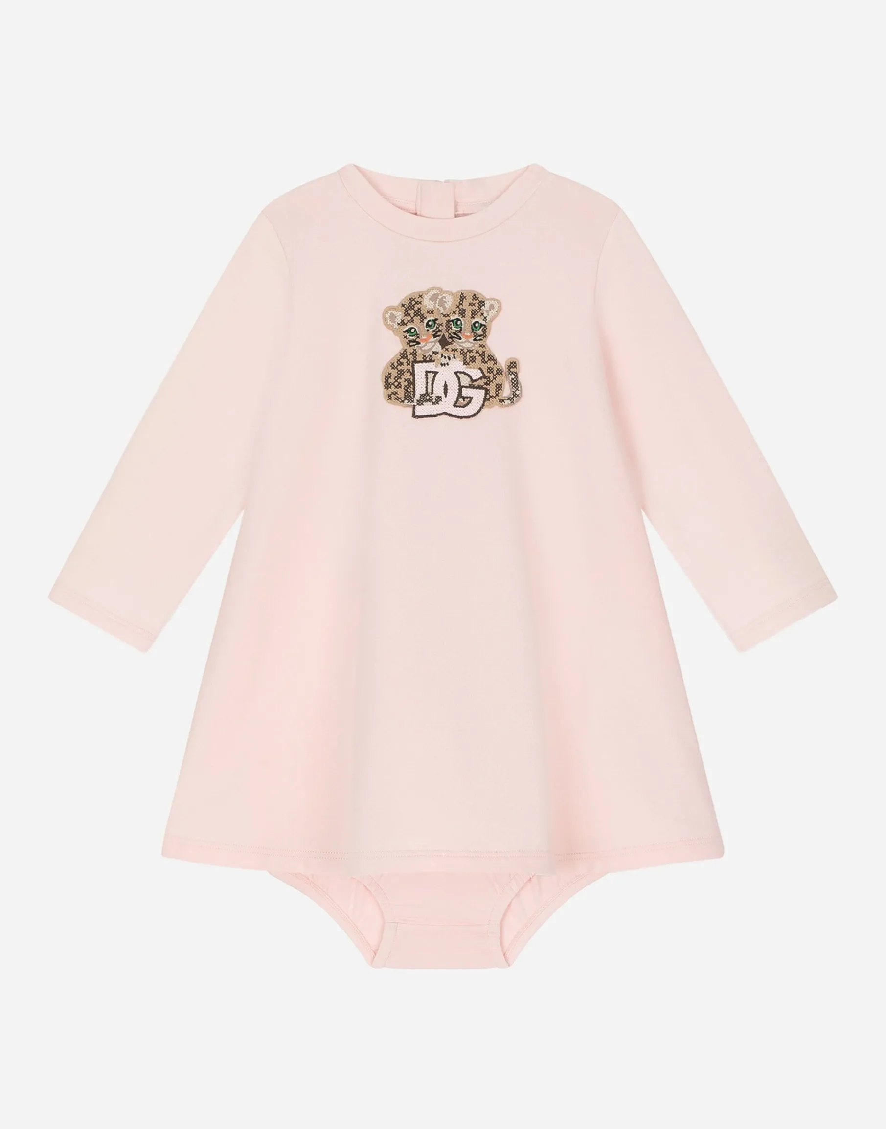 Interlock midi dress with all-over logo print