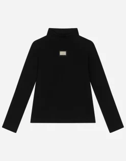 Interlock T-shirt with logo tag