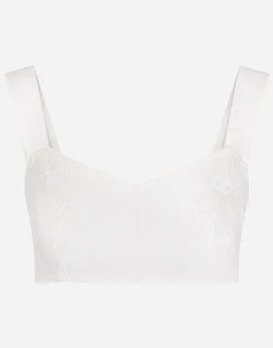 Jacquard corset with all-over DG logo