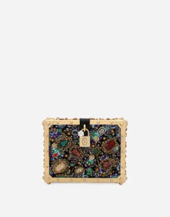 Jacquard Dolce Box bag with embroidery