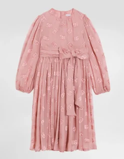 Jacquard dress with DG logo