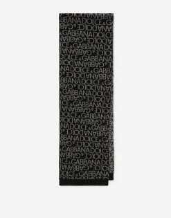 Jacquard knit scarf