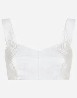 Jacquard top with all-over DG logo
