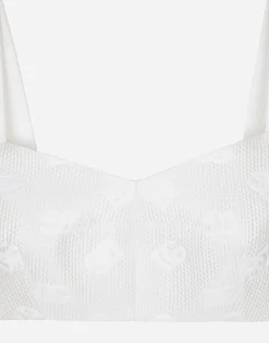 Jacquard top with all-over DG logo
