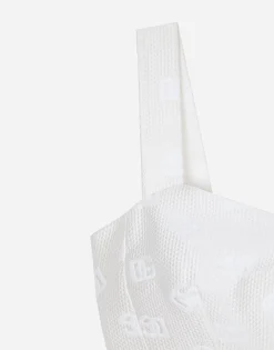 Jacquard top with all-over DG logo
