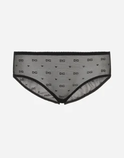 Jacquard tulle briefs