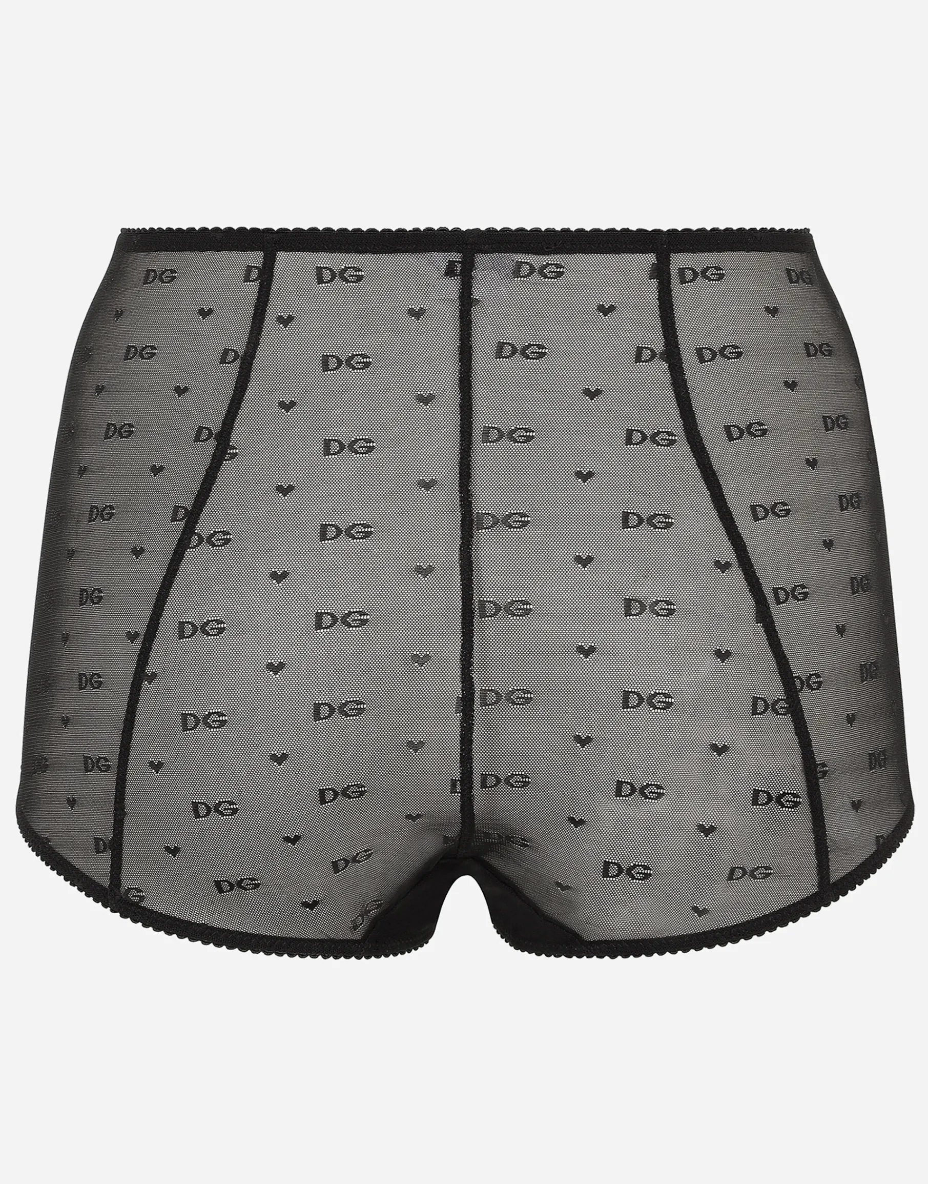 Jacquard tulle high-waisted panties