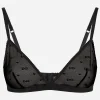 Jacquard tulle triangle bra
