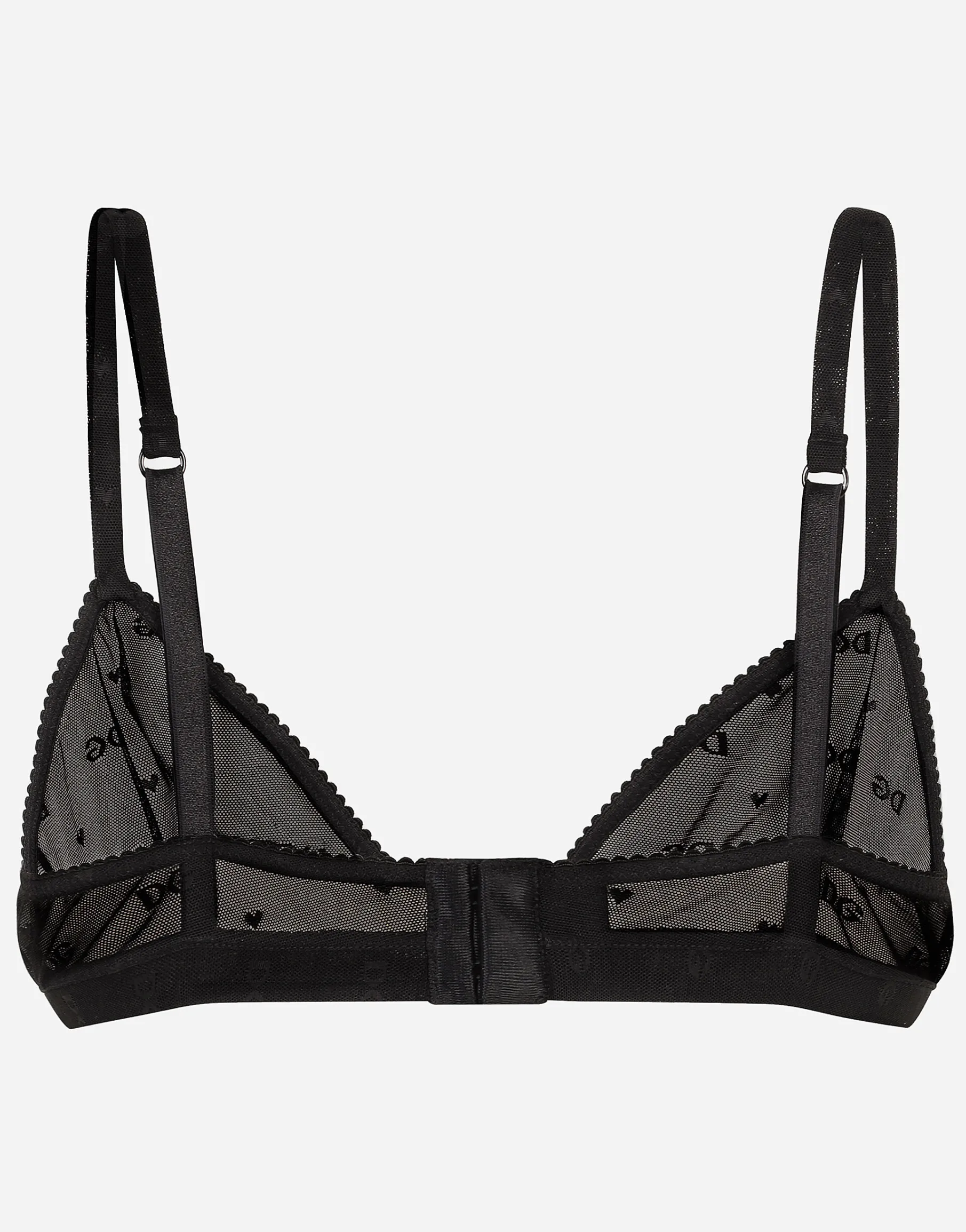 Jacquard tulle triangle bra