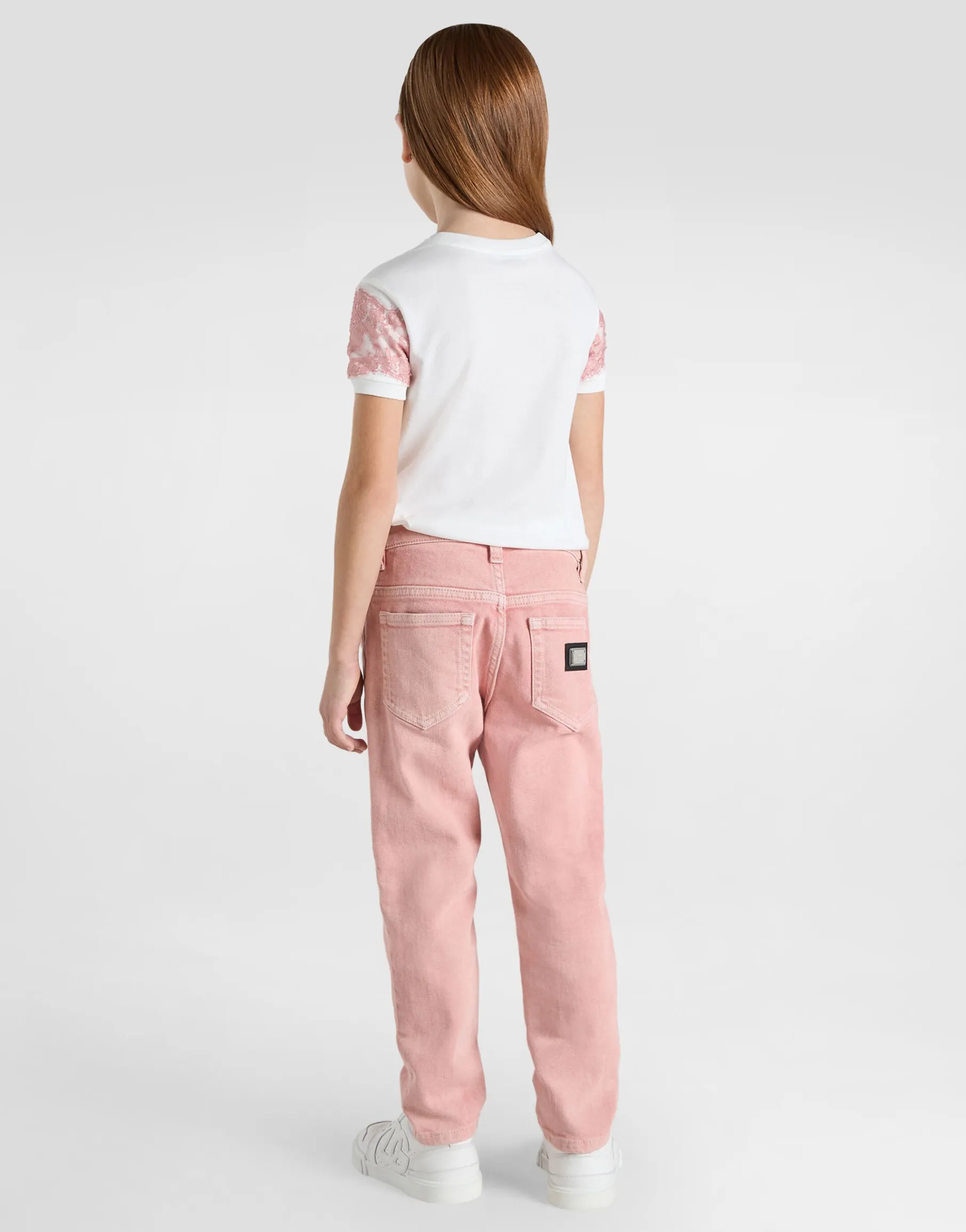 Jersey and lace T-shirt