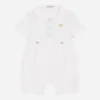 Jersey and piqué romper suit with DG embroidery