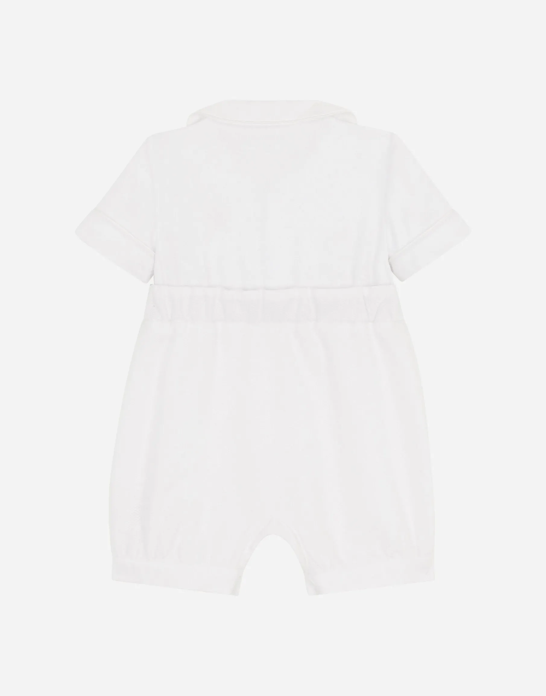 Jersey and piqué romper suit with DG embroidery