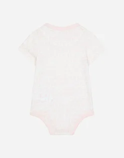 Jersey babygrow with all-over logo print