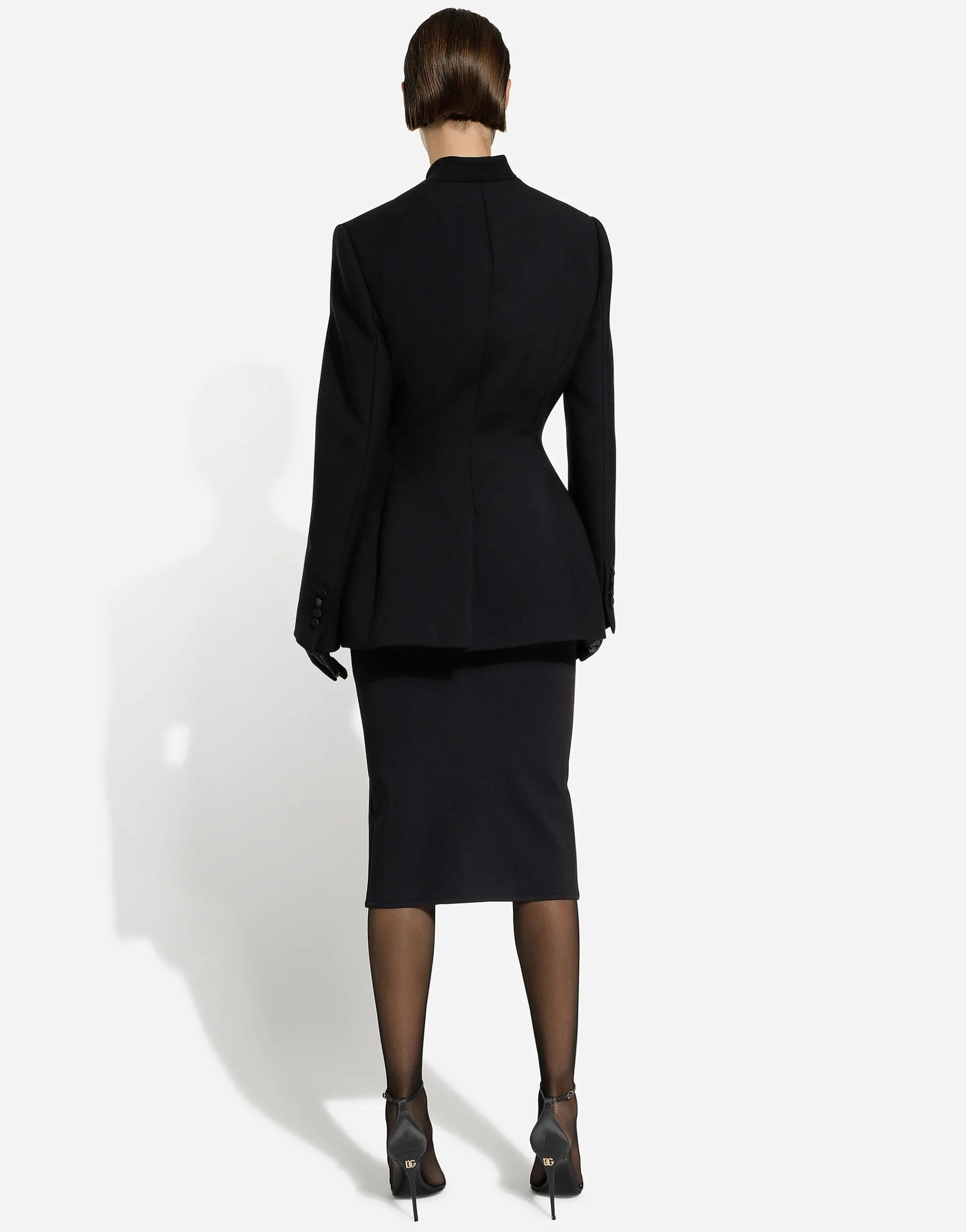Jersey full Milano calf-length skirt