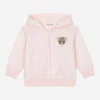 Jersey hoodie all-over logo print and patch