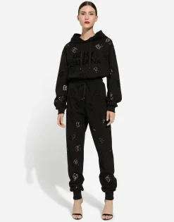 Jersey hoodie with cut-out and DG logo