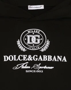 Jersey hoodie with Dolce&Gabbana logo