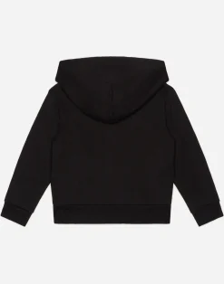 Jersey hoodie with logo embroidery