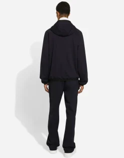 Jersey jacket with hood